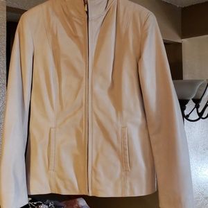 Tan Leather Cole Haan Jacket